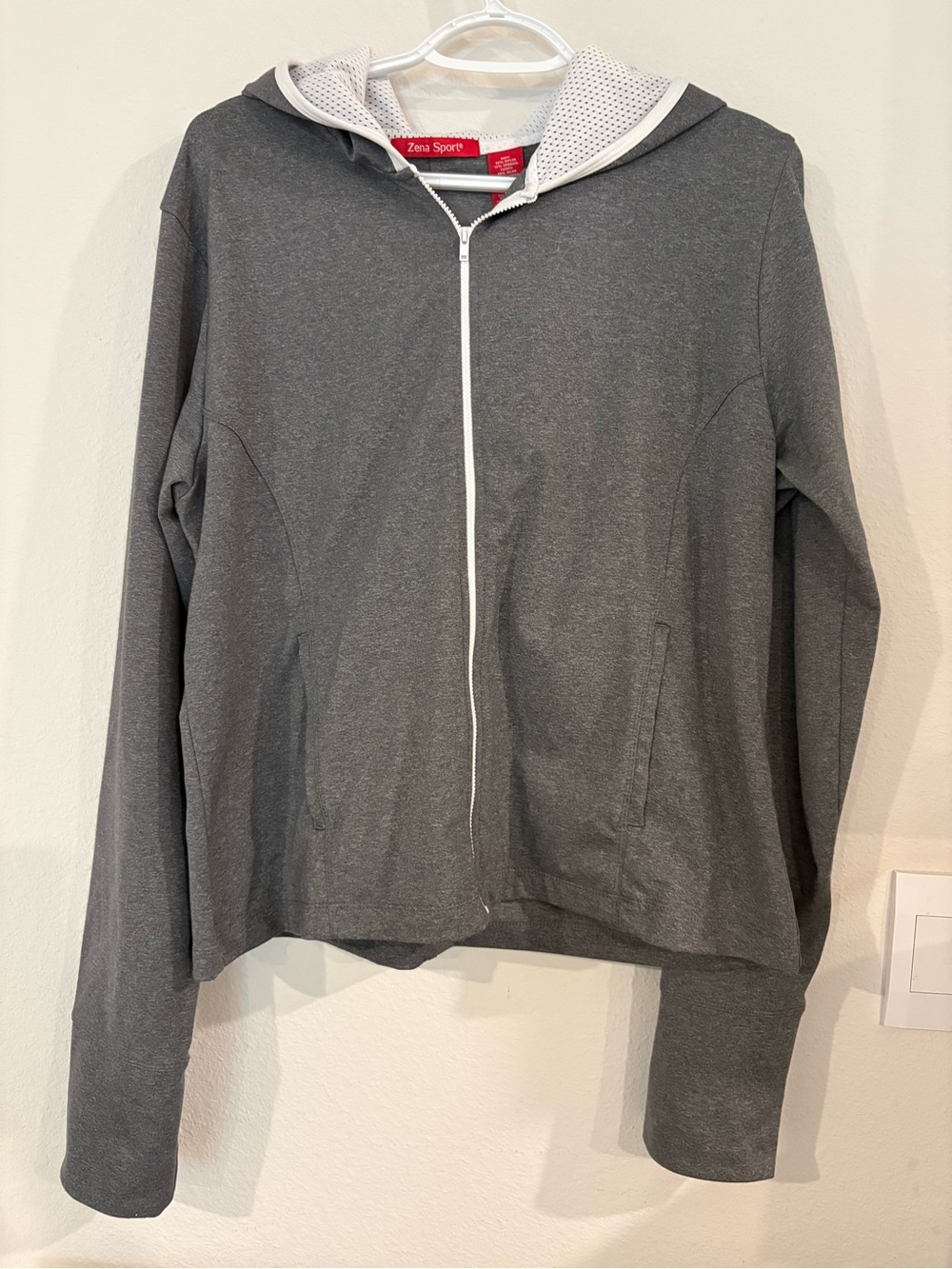 Zena Gray Zip-Up Women's Hoodie